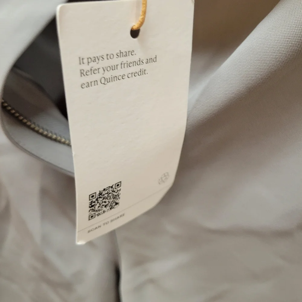 QUINCE NWT size 12 Coastal Grey Stretch Crepe Classic Women's Trousers - Picture 2 of 4